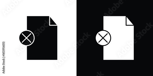 Delete Document icon symbol. simple flat symbol on blank background.