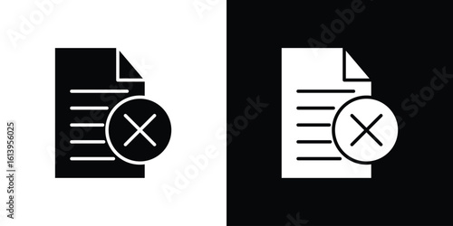 Delete Document icon symbol. simple flat symbol on blank background.