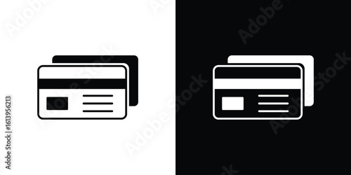 Credit card icon symbol. simple flat symbol on blank background.