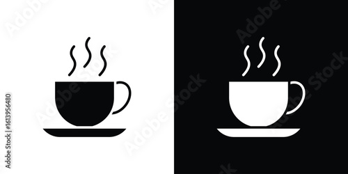 Coffee icon symbol. simple flat symbol on blank background.