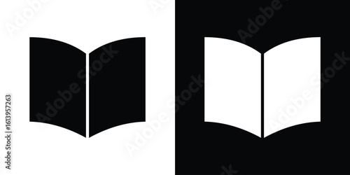 Book icon symbol. simple flat symbol on blank background.