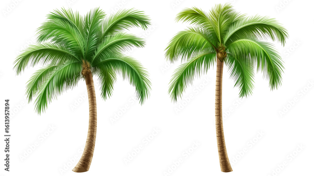 Obraz premium palm tree isolated on white, vektor