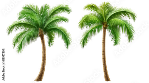 palm tree isolated on white, vektor