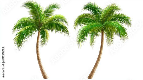 palm tree isolated on white