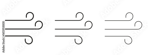 Wind icon symbol. Linear style sign for mobile concept