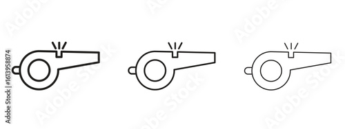 Whistle icon symbol. Linear style sign for mobile concept