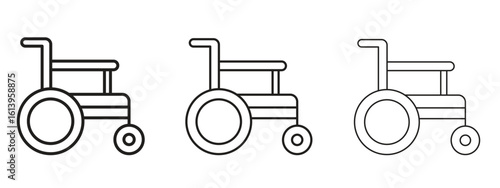 Wheelchair icon symbol. Linear style sign for mobile concept