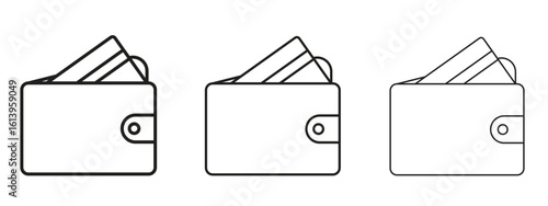 Wallet icon symbol. Linear style sign for mobile concept
