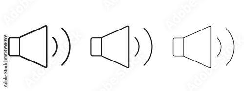 Volume icon symbol. Linear style sign for mobile concept
