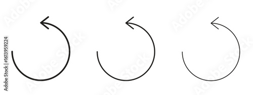 Undo icon symbol. Linear style sign for mobile concept