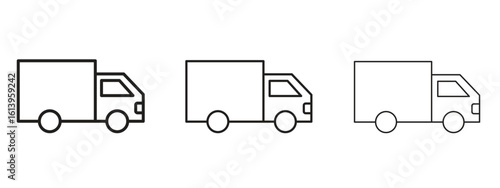 Truck icon symbol. Linear style sign for mobile concept