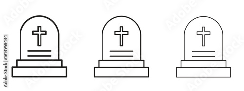 Tombstone icon symbol. Linear style sign for mobile concept