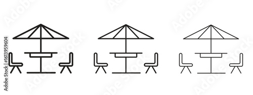 Terrace icon symbol. Linear style sign for mobile concept