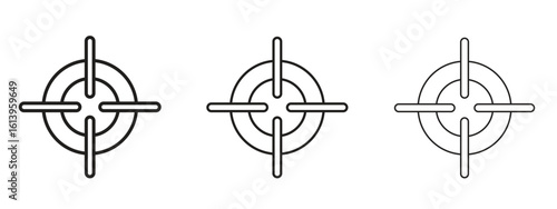 Target icon symbol. Linear style sign for mobile concept