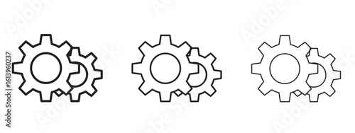 Settings icon symbol. Linear style sign for mobile concept