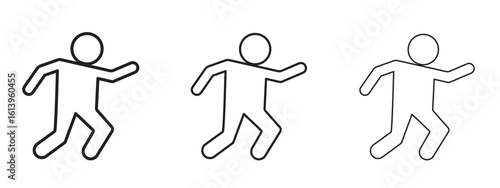 Running icon symbol. Linear style sign for mobile concept
