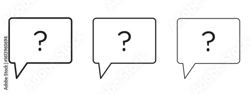 Question icon symbol. Linear style sign for mobile concept