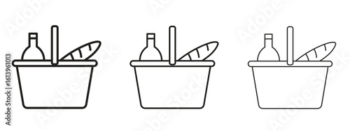 Picnic icon symbol. Linear style sign for mobile concept