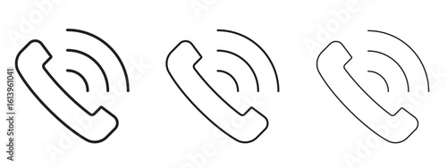 Phone call icon symbol. Linear style sign for mobile concept
