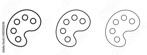Palette icon symbol. Linear style sign for mobile concept