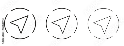 Navigation icon symbol. Linear style sign for mobile concept