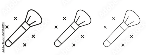 Makeup brush icon symbol. Linear style sign for mobile concept