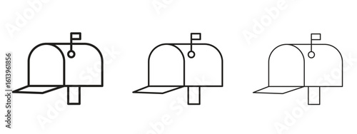 Mailbox icon symbol. Linear style sign for mobile concept