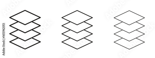 Layers icon symbol. Linear style sign for mobile concept