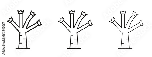 Joshua tree icon symbol. Linear style sign for mobile concept