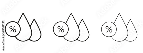Humidity icon symbol. Linear style sign for mobile concept