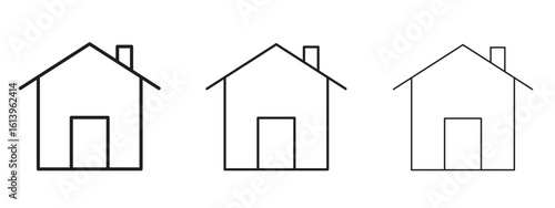 Home icon symbol. Linear style sign for mobile concept
