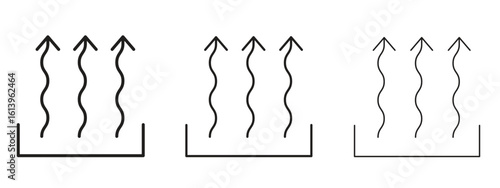 Heat icon symbol. Linear style sign for mobile concept