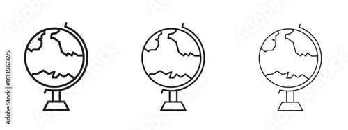 Globe icon symbol. Linear style sign for mobile concept