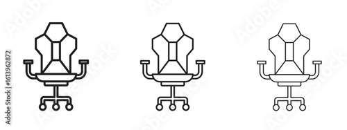 Gaming chair icon symbol. Linear style sign for mobile concept