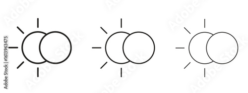 Eclipse icon symbol. Linear style sign for mobile concept
