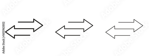 Data transfer icon symbol. Linear style sign for mobile concept