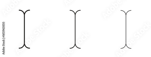Cursor text icon symbol. Linear style sign for mobile concept