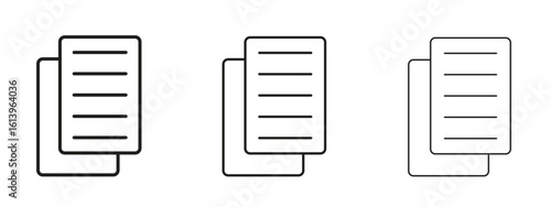 Copy icon symbol. Linear style sign for mobile concept