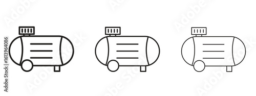 Compressor icon symbol. Linear style sign for mobile concept