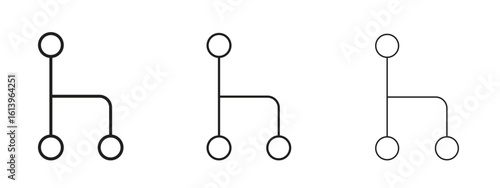 Code branch icon symbol. Linear style sign for mobile concept