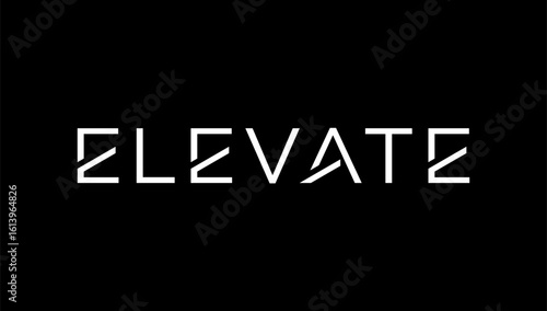 Text Logo elevate Design grow 
