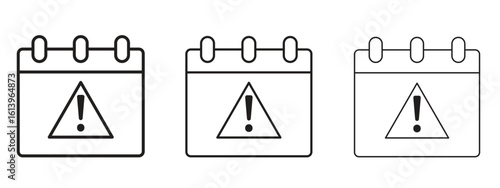 Calendar exclamation icon