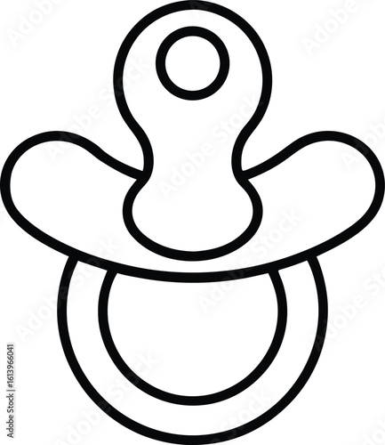 pacifier (dummy) vector icon, baby care icon vector illustration