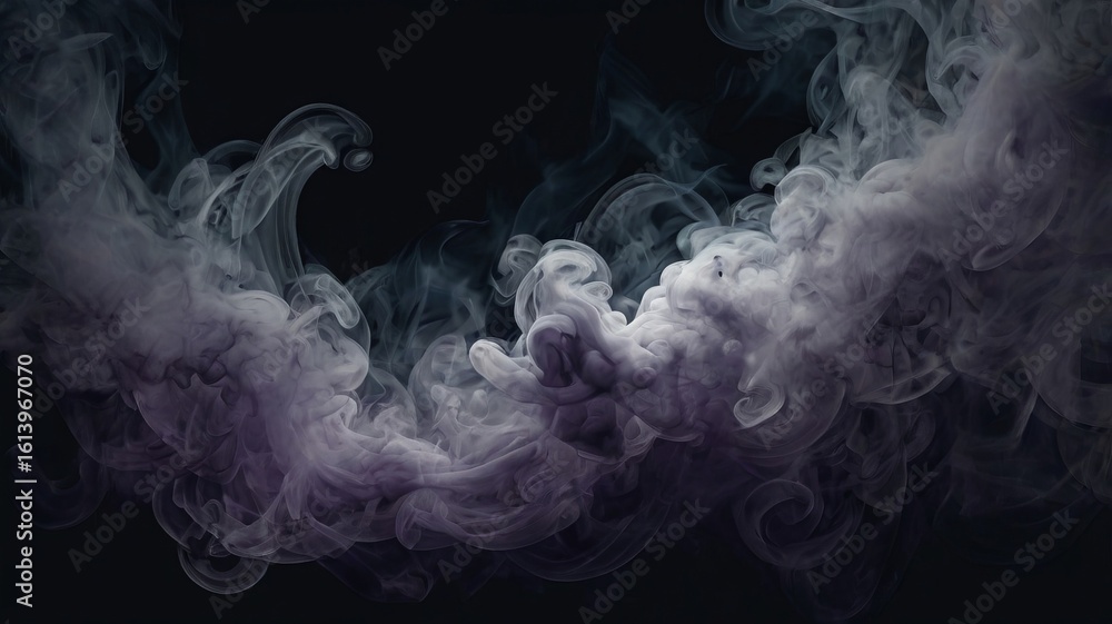 Obraz premium Spooky Exploding Smoke with Empty Center Illustration