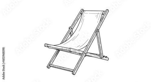 Lightweight portable folding beach chair with adjustable backrest for outdoor relaxation and sunbathing