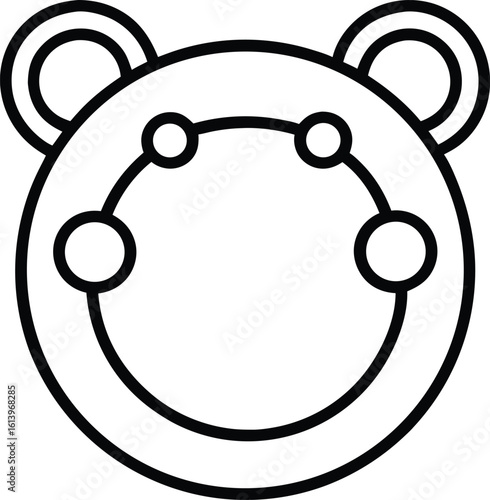 pacifier (dummy) vector icon, baby care icon vector illustration