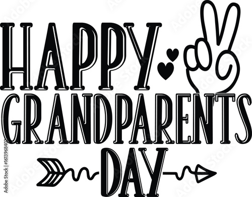 Happy grandparents day graphic design.