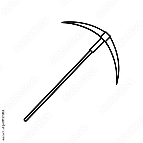 vector illustration of a pickaxe