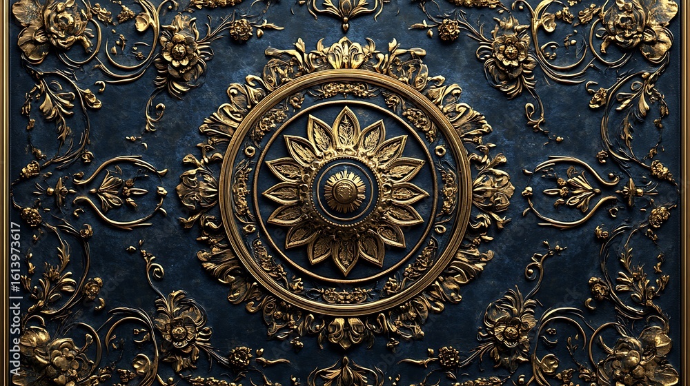 Fototapeta premium Ornate ceiling medallion design