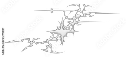 Photography Chrome neo tribal tattoo